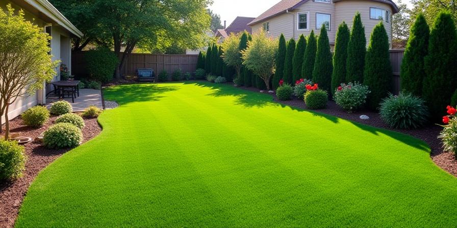 Clean, designed outdoor space after garden maintenance